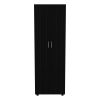 Black Slim Barkley Armoire Closet for Bedroom Mudroom Hallway Entry Foyer