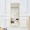The 4rd generation aluminum alloy metal frame wall mounted full body mirror, bathroom makeup mirror, bedroom entrance, decorative mirror