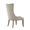 Creme Madison Park Lucas Button Tufted Captain Accent Chair, Elegant Farmhouse Style Dining Chair