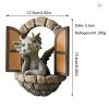 1pc Resin Dragon Sculpture, Window Front Dragon Statue, Wall Hanging Art