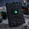 1pc Resin Craft Halloween Dragon Eye Statue, Western Decorative Demon For Bedroom Office Living Room Balcony Desktop Decor - Devil Book