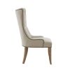 Creme Madison Park Lucas Button Tufted Captain Accent Chair, Elegant Farmhouse Style Dining Chair