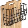Wall-mounted Magazine Rack 13"x3.9"x26.4" Solid Rough Mango Wood