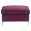 Burgundy Rectangle Ottoman