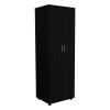 Black Slim Barkley Armoire Closet for Bedroom Mudroom Hallway Entry Foyer