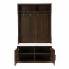 Wood Coat Rack, Storage Shoe Cabinet, with Clothes Hook, with Sponge Pad Product, Multiple Storage Racks, bedroom, porch wardrobe storage rack