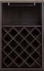 Espresso 2-Door Wine Cabinet with Stemware Rack