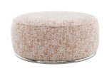 Pink Ottoman with Metal Frame