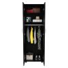 Black Slim Barkley Armoire Closet for Bedroom Mudroom Hallway Entry Foyer