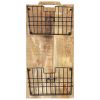 Wall-mounted Magazine Rack 13"x3.9"x26.4" Solid Rough Mango Wood