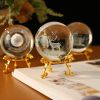1pc Crystal Ball Art Decoration; Decoration Craft; Crystal Ball Valentine's Day Gifts Birthday Gifts - Dandelion - Silver