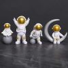 4pcs Small Creative Astronaut Ornaments; Desktop Ornaments; TV Cabinet Ornaments - Silvery - 10.2*6cm