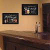 "Sports Bar Collection" 2-Piece Vignette By Debbie DeWitt, Printed Wall Art, Ready To Hang Framed Poster, Black Frame - as Pic