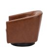 Garland Caramel Wood Base Swivel Chair - as Pic