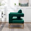Lenola Contemporary Upholstered Accent Arm Chair, Green - as Pic