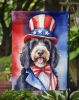 Bernedoodle Patriotic American Garden Flag Mailbox Flag Decorative Yard Flag Banner Outside Patio Artwork Yard Flower Beds, Garden Size, Multicolor