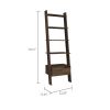 Hamburg Ladder Bookcase, Five Open Shelves, One Drawer