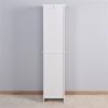 Bathroom Floor Storage Cabinet with 2 Doors Living Room Wooden Cabinet with 6 Shelves 15.75 x 11.81 x 66.93 inch - as picture