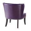 Purple Madison Park Hilton Armless Accent Chair, Faux Leather, Silver Decorative Nails, Wingback Design