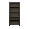 Bridgevine Home Joshua Creek 72 inch high 5-shelf Bookcase, No Assembly Required, Barnwood Finish