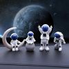 4pcs Small Creative Astronaut Ornaments; Desktop Ornaments; TV Cabinet Ornaments - Golden - 10.2*6cm