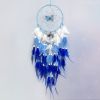 4pc; Fairy Butterfly Dream Catcher Gradient Color Crystal Stone Life Tree Feather Wind Chime Ornament Home Shop Decoration Pendant Finished Product Wi