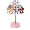 1pc Natural Crystal Tree Crystal Hair Ore Fluorite Base Rich Tree Chakra Amethyst Powder Crystal Ornaments - Purple