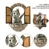 1pc Resin Dragon Sculpture, Window Front Dragon Statue, Wall Hanging Art