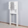 Bathroom Wooden Storage Cabinet Over-The-Toilet Space Saver with a Adjustable Shelf 23.62x7.72x67.32 inch