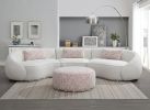 Pink Ottoman with Metal Frame