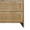 4 Drawers Rattan Cabinet,for Bedroom,Living Room,Dining Room,Hallways,Easy Assembly - as picture