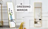 The 4rd generation aluminum alloy metal frame wall mounted full body mirror, bathroom makeup mirror, bedroom entrance, decorative mirror