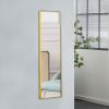 The 4rd generation aluminum alloy metal frame wall mounted full body mirror, bathroom makeup mirror, bedroom entrance, decorative mirror