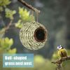 Charming Hand-woven Eco-friendly Grass Hummingbird Nest Decorative Bird House - Ball-shaped
