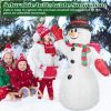 7.9FT Christmas Inflatable Giant Snowman Blow up Light up Snowman - White