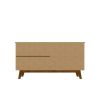 Manhattan Comfort Yonkers 62.99 Sideboard with Solid Wood Legs and 2 Cabinets in White