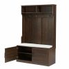 Wood Coat Rack, Storage Shoe Cabinet, with Clothes Hook, with Sponge Pad Product, Multiple Storage Racks, bedroom, porch wardrobe storage rack