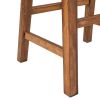 Solid Wood Rustic 3-piece 45" Stationary Kitchen Island Set with 2 Seatings