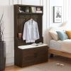 Wood Coat Rack, Storage Shoe Cabinet, with Clothes Hook, with Sponge Pad Product, Multiple Storage Racks, bedroom, porch wardrobe storage rack