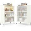 4-Tier Kitchen Bakers Rack with Flip Doors