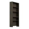 Bridgevine Home Joshua Creek 72 inch high 5-shelf Bookcase, No Assembly Required, Barnwood Finish