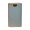 Oceanstar Double Soft Sided Laundry Hamper Sorter With Bamboo Rim Lid