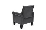 Accent Chairs, Comfy Sofa Chair, Armchair for Reading, Living Room, Bedroom, Office,Waiting Room, PU leather, Dark Grey - as Pic
