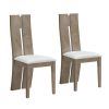 Dining Chair Set of 2 MDF, sponge .PU Leather Upholstered Cushion Seat Wooden Back Side Chairs Wood Armless Dining Chairs with High Back. - as Pic