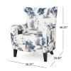 White & Blue Floral Patterned Armchair, Vintage