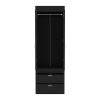 Armoire Tarento, Two Drawers, Black Wengue Finish