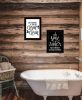 "Clean/Shower Together" 2-Piece Vignette by Fearfully Made Creations, Ready to Hang Framed Print, Black Frame - as Pic