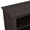 Modern Transitional Wood 70" Fireplace TV Stand for 80" TVs with 2 Shelves - Espresso - as Pic