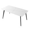 J3710 Porcelain Dining Table White 70" - as Pic