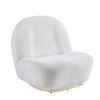 Modern Velvet Swivel Accent Chair, Swivel Barrel Chair with Gold Finish Stainless Steel Base - as Pic